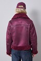 Leather look τζάκετ με γούνα