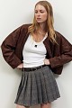 Bomber τζάκετ με όψη suede