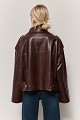 Oversized δερματίνη τζάκετ