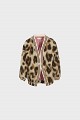 Oversized animal print bomber τζάκετ