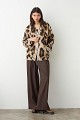 Oversized animal print bomber τζάκετ