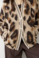 Oversized animal print bomber τζάκετ