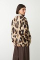 Oversized animal print bomber τζάκετ
