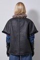 Leather look γιλέκο με γούνα