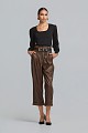 Ψηλόμεσο παντελόνι δερμάτινης όψης