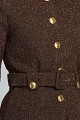 Tweed σακάκι με ζώνη