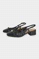 Καπιτονέ slingback με πέρλες