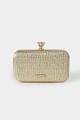 Γκοφρέ clutch τσάντα σε χρυσή όψη
