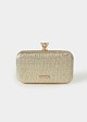 Γκοφρέ clutch τσάντα σε χρυσή όψη