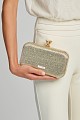Γκοφρέ clutch τσάντα σε χρυσή όψη