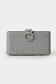 Clutch lurex τσαντάκι σε ασημί απόχρωση