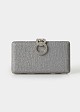 Clutch lurex τσαντάκι σε ασημί απόχρωση