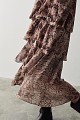 Μίντι animal print φόρεμα με βολάν