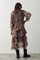 Μίντι animal print φόρεμα με βολάν