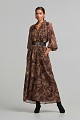 Animal printed μάξι φόρεμα με τσέπες